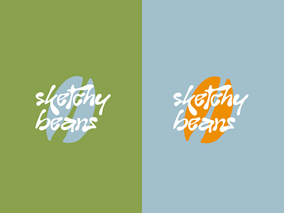 Sketchy Beans Coffee Shop - Secondary Logo and Color Ways brand identity branding coffee design coffee logo coffee shop coffee shop branding coffee shop logo color palette graphic logo logo design vector visual identity