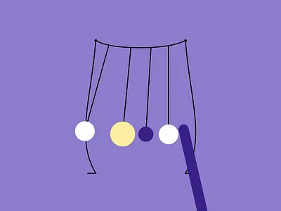 Thock 2.0 adobe aftereffects animation bounce design filippo marchetti flat illustration lavander logo animation minimal motion motion design motion graphics newtons cradle orange wedge orangewedge pastel pastels purple