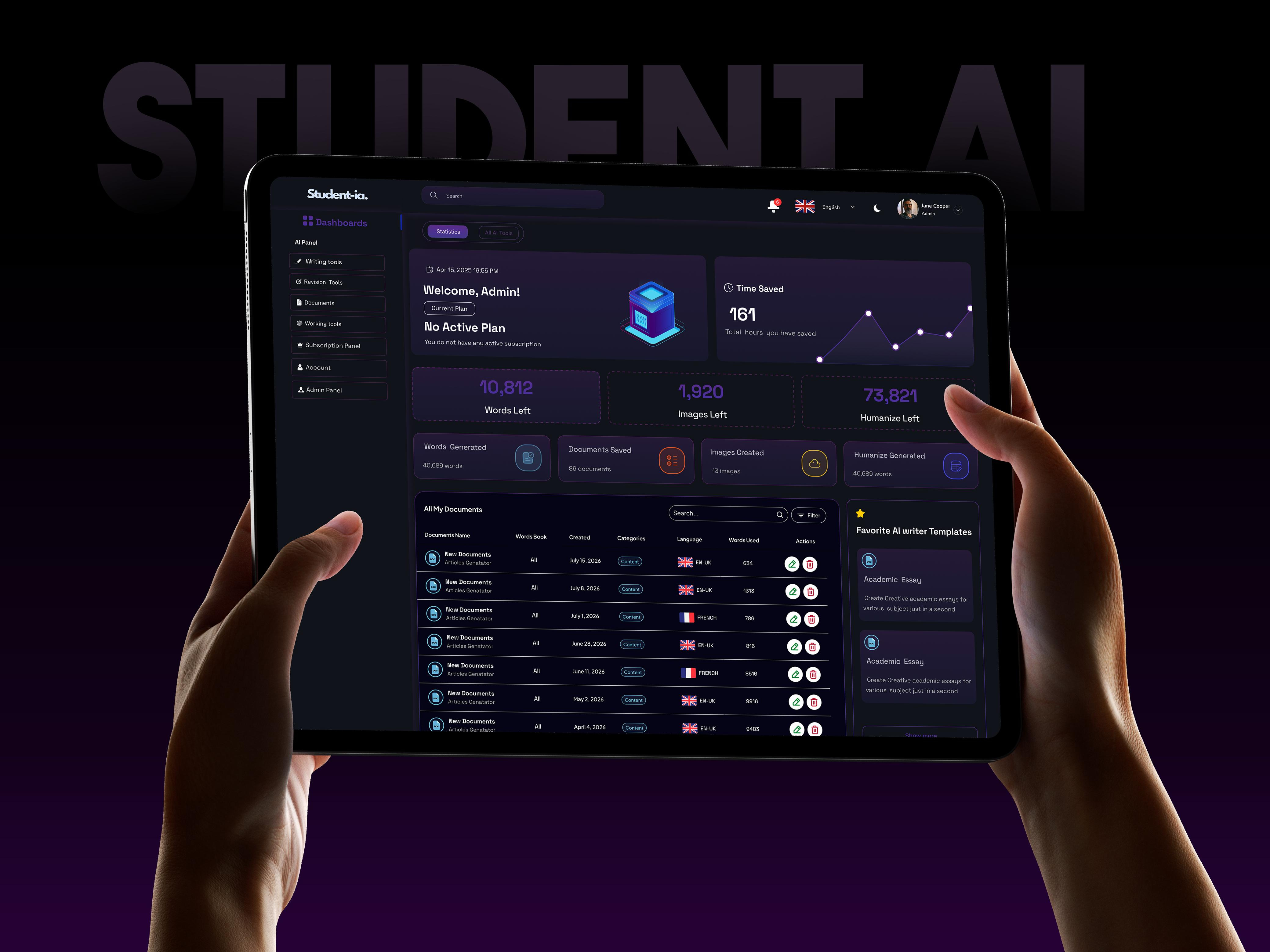 Student-IA : AI-Based Study Solution (Full Web Design) aiproductdesign aiux clean cleanui edtechdesign educationux learningplatform studentdashboard studyapp ui ux uxforstudents web design website