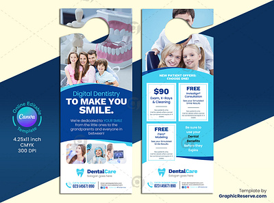 Digital Dentistry Door Hanger canva dental door hanger clinic door hanger dental clinic dental coupon dental coupon door hanger dental door hanger dentistry door hanger digital dentistry door hanger healthcare door hanger medical door hanger