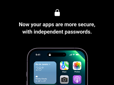 Folders with independent passwords on iOS animation design dynamic island ui uidesign uxdesign