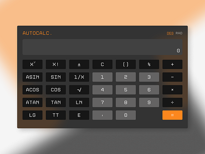 #DailyUI Calcultor app design ui