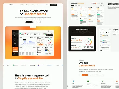workwise : Website Design - Landing Page analytic animation business web homepage kanban landing landing page management page project management saas task management ui web web design web page web site website website design website designer