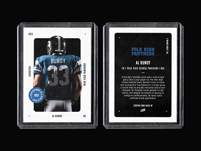 Custom Card / Al Bundy albundy black blue cardart customcard design football graphic design hobby minimal mockup print sportscard tradingcard tv