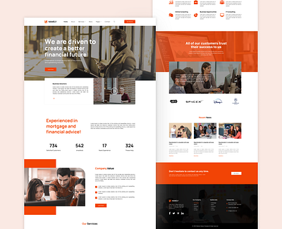 Corporate Landing Page Template corporate corporate landing page landing page ui uiux web design