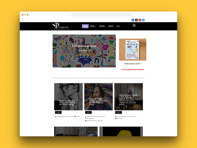 Website Revista Piparote arte branding design graphic design literatura magazine site typography web website