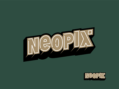 Neopix typo agency branding design font graphic design handlettering icon illustration letters logo logotype mark neon sign retro sign sticker typo typography vector vintage