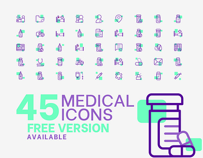 45 Medical Icons - Perfect for Healthcare Websites and Apps appassets healthcare icons icondesign medicalicons png icon ui