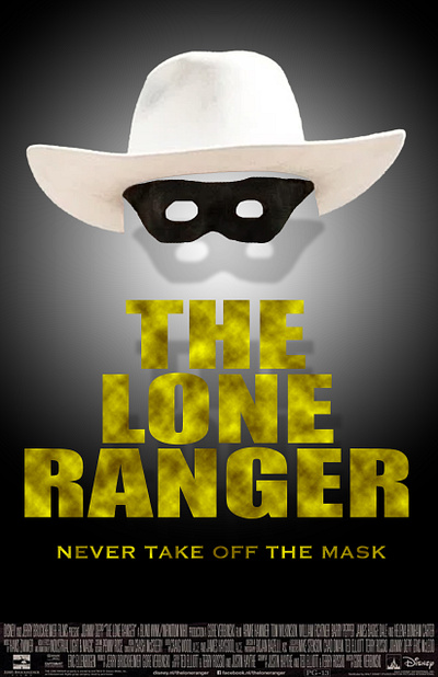 Lone Ranger Movie Poster design graphic design