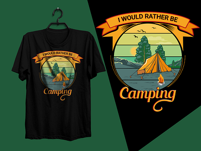 Camping Custom T-Shirt Design branding camping camping custom t shirt design clothing custom design fashion graphic design graphic t shirt illustration logo mens fashion menswear modern shirt design t shirt design text base typography ui vector t shirt design