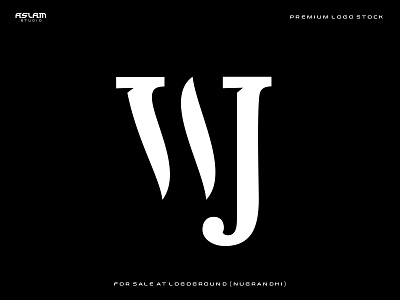 Lettermark WJ Logo 3d animation app art branding design flat illustration logo ui
