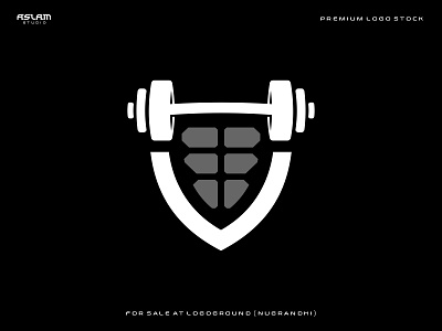 Gym Shield Logo 3d animation app art branding design flat illustration logo ui