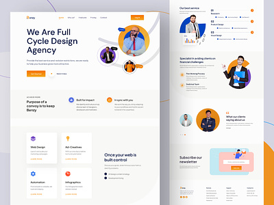 Benzy - Design & Branding Agency Website agency agency landing agency landing page agency website branding agency clean company creative agency design agency digital agency homepage landing page marketing website minimal saas website sifat hasan studio ui uiux website