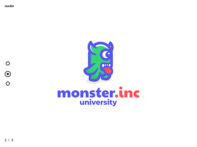 Monster Inc adobe photoshop brand branding company graphic design icon inspiration logo minimalist modern monster playfull typography university vector