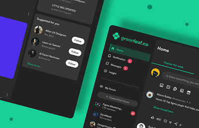 greenleaf.co ~ Website forum for Product Designer design forum social media twitter ui ui design ux web design website