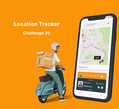 Location Tracker #DailyUI #020 020 challenge dailyui design digital fooddelivery location tracker ui ux