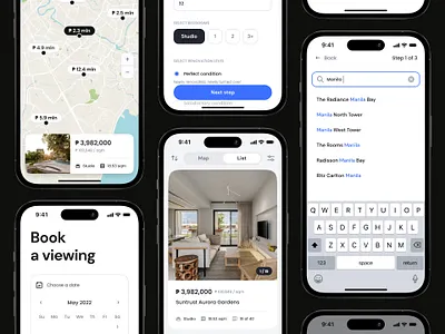 Kvarta | Real Estate card clean design illustration logo minimal typography ui ux web