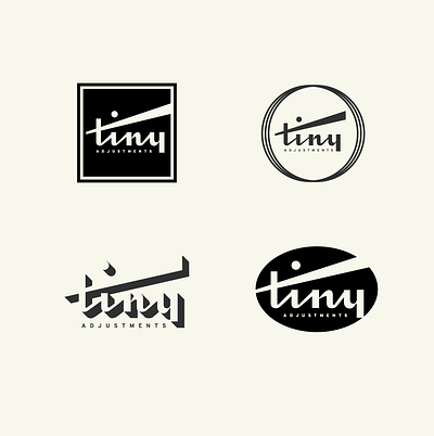 Tiny Adjustments illustrator lettering logo