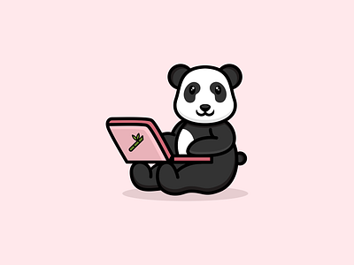 Cute Play Panda Logo Design animal app branding cute design graphic design illustration logo panda play typography ui ux vector
