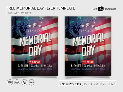 Free Memorial Day Flyer event events flyer flyers free freebie memorial day memorialday memorialdayflyer photoshop printed psd template templates
