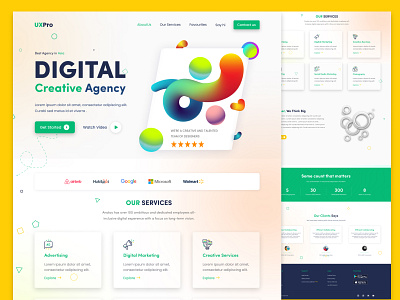 Digital Agency Landing Page agency agency landing page app branding design graphic design illustration landing page mar marketing short ui ux website