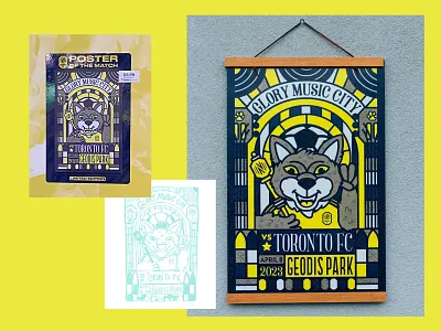 Nashville SC + Nate Farro Design Co. major league soccer mls music city nashville nashville sc nashville soccer club nate farro poster soccer stained glass