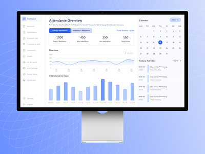 Attendance Overview attendance dashboard design management overview product student ui ux