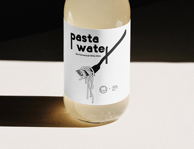 Pasta Water Label design illustration italy label pasta typography water wine