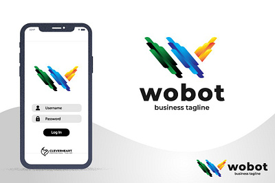 Robotic Brand W Letter Website Logo ai artificial intelligence mechanical