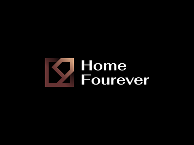 Home Fourever 4 branding character combination design dualmeaning graphic design home icon logo logodesign negativespace property resident symbol vector visualidentity