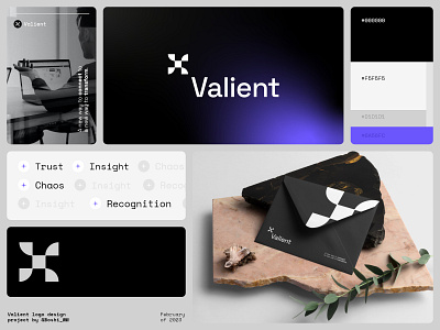 Valient | Logo + Visual Identity Design block chain brand branding design identity logo minimal social net visual