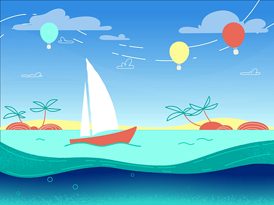 The one with the sail animation design graphic design ill illustration motion graphics motiondesign
