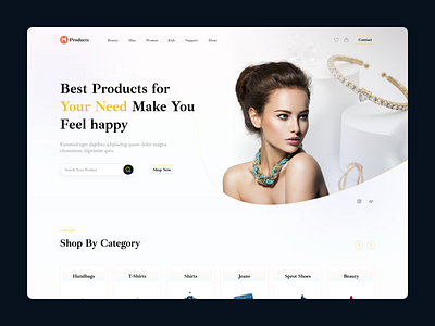 Fashion E-commerce Landing Page clothing store e commerce ecommerce app fashion fashion blog fashion e commerce. fashion store figma compatible homepage landing page online shop web design web ui kit website website design