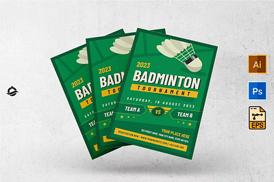 Flyer Badminton badminton design flyer sport template