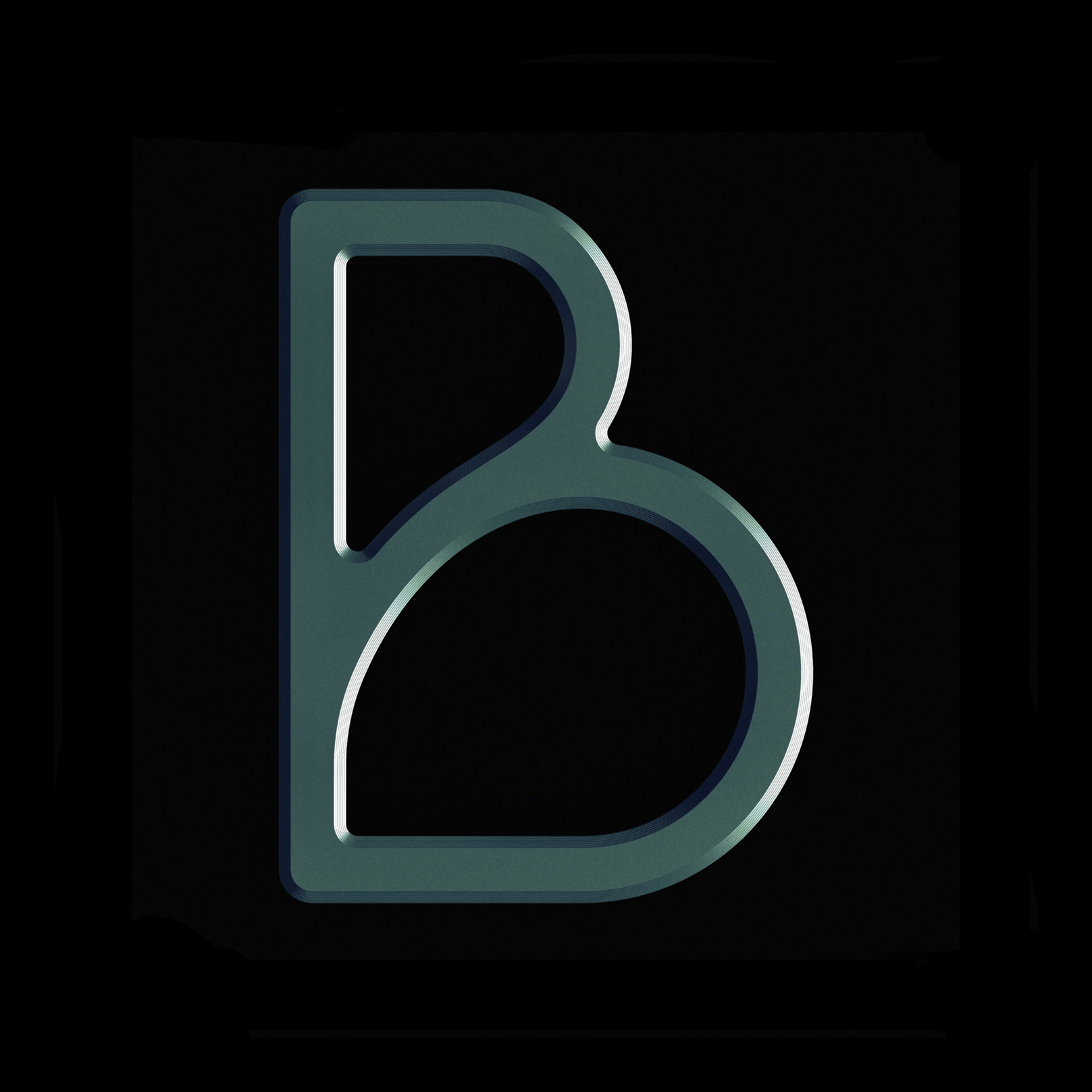 B (Capital) 3d b bevel branding design extrude graphic design illustration illustrator logo typography vector