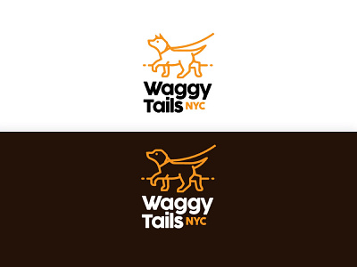 Waggy Tails - Logo branding creative logo graphic design illustration logo minimal design simple