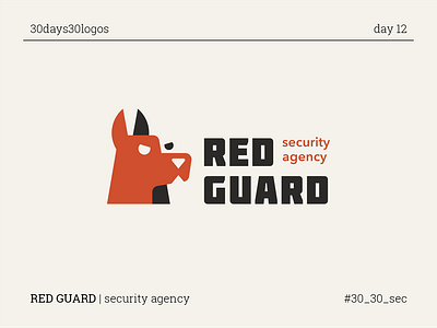 RED GUARD agency animal branding dog guard logo security