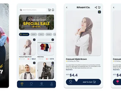 #Exploration E-Commerce Ikhsani Co. Mobile branding clothes design e commerce fashion graphic design hijab mobile muslim ui ux