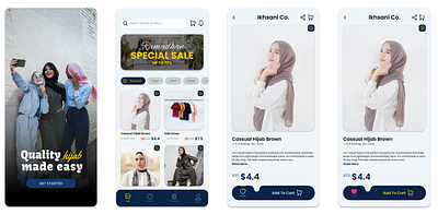 #Exploration E-Commerce Ikhsani Co. Mobile branding clothes design e commerce fashion graphic design hijab mobile muslim ui ux