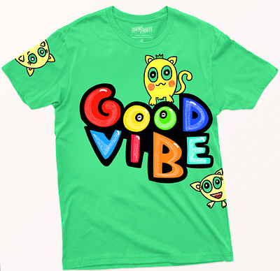 Good vibes cartoon design design fiverr fiverrseller gen z tshirt graphic design hoodie design illustration streetwear tshirt tshirt design