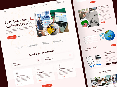 Banking landing page bank banking banking landing page branding dailyui design finance landing page typography ui ui ux ux web web design webdesigner website website design