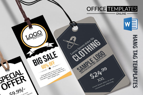 Editable Hang Tag Template DIY Pricing Tag Product Tag Label