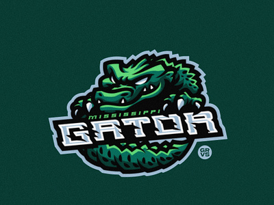 Gator Mascot Logo aligator animation branding design esport gaming graphic graphic design hockey illustration jerseydesign logo mascot sport