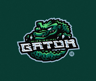 Gator Mascot Logo aligator animation branding design esport gaming graphic graphic design hockey illustration jerseydesign logo mascot sport