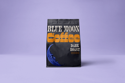 Blue Moon Coffee branding design graphic design typography