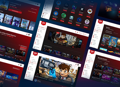 GW - Web Product Different Screens UI branding gameui gaming gamingweb graphic design streamportal ui uidesign uiux uxdesign