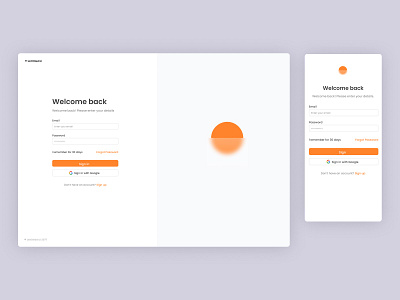 Login page design logo typography ux