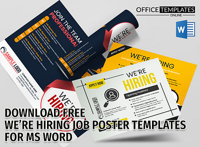 Free We’re Hiring Poster & Flyer Templates in MS Word officetemplatesonline.