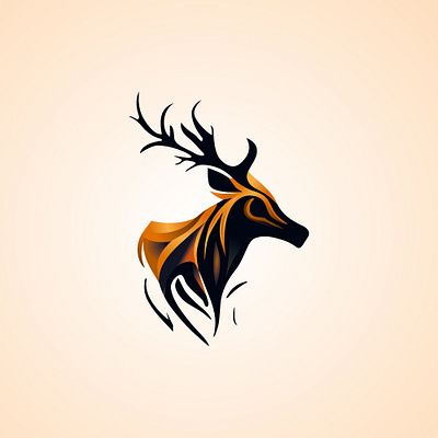 Deer Logo Design Vector Illustration art logo branding create logo creative custom logo deer design graphic graphic design illustration logo