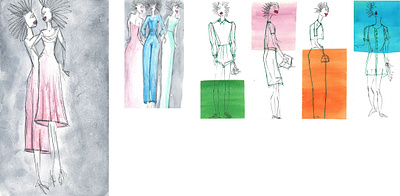 Coz i like to draw conceptual illustration fashion garment illustration photo ink